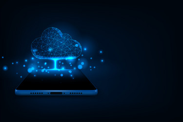 isometric cloud transfer data protection mobile vector image