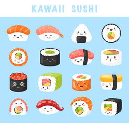 Japan cuisine - sushi set and sauce Royalty Free Vector