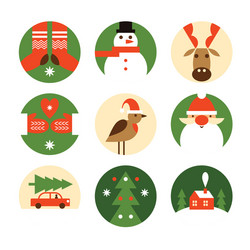 Set of christmas graphic elements Royalty Free Vector Image