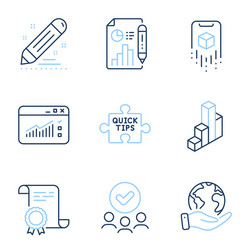 web traffic report document and augmented reality vector image