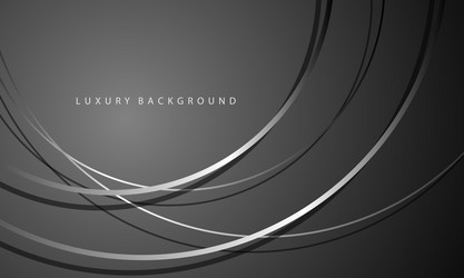 abstract silver line curve overlap on grey blank vector image