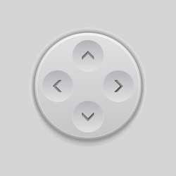 Joystick button gray plastic interface element vector