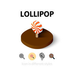 lollipot icon in different style vector