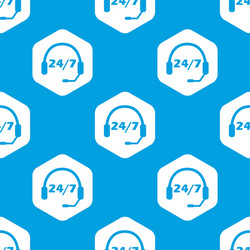 support hexagon pattern vector image