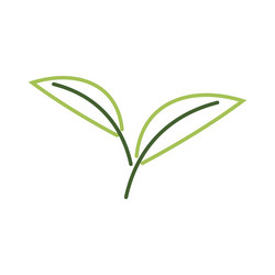 Earth leaf logo design template Royalty Free Vector Image