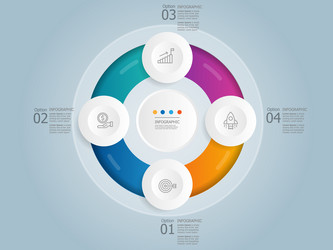 abstract steps circle infographic presentation vector