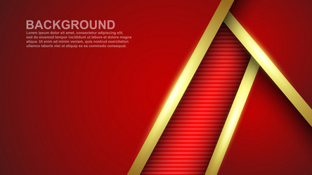 Layers overlap with glowing gold lines vector