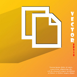 blank paper flat modern web button with long vector image