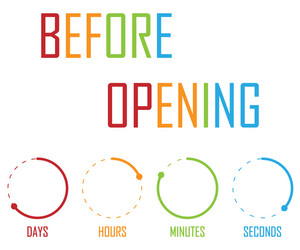 countdown timer for website round section vector