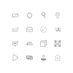 interface linear thin icons set outlined simple vector image
