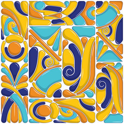 seamless pattern colorful abstract geometric shape vector image
