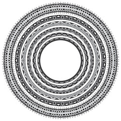 set of grey round geometrical frames circle vector image