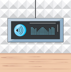 Audio player display with sound graphic vector