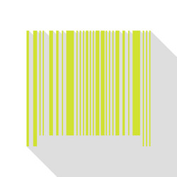 Bar code sign pear icon with flat style shadow vector