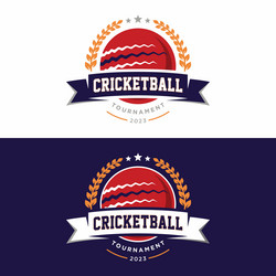 Cricket Badge & Logo Icon Template Vector Image