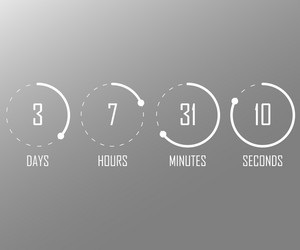 Days hours minutes seconds icon timer showing vector