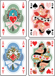 Ace, King, Queen, Jack of Heart High Cards in a Row Stock Image - Image of  arranged, heart: 87884461