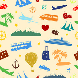 Travel and Tourism Pattern Vector Image