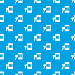 Bar code on cargo pattern seamless blue vector