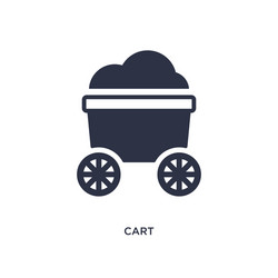 cart icon on white background simple element from vector image