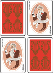 Set of playing cards vector: Ten, Jack, Queen, King, Ace Stock Vector by  ©rlmf.net 92459204