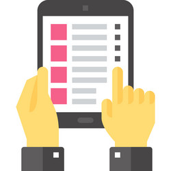 study program flat web icon vector image