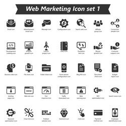 Web marketing icon set 1 vector