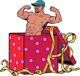Naked male hipster waiter Royalty Free Vector Image