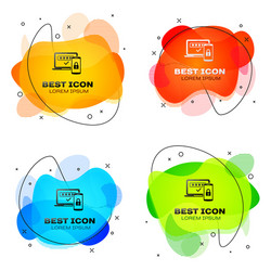 black multi factor two steps authentication icon vector image