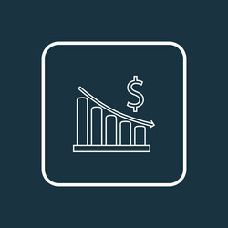 Money decrease icon line symbol premium quality Vector Image