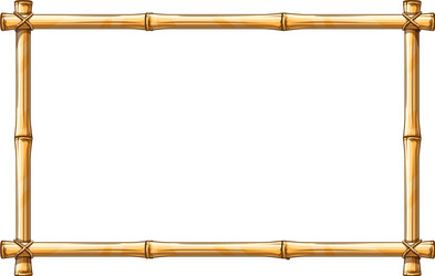 Bamboo Frame with Ropes vector image
