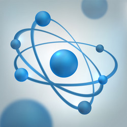 Futuristic blue molecule Royalty Free Vector Image