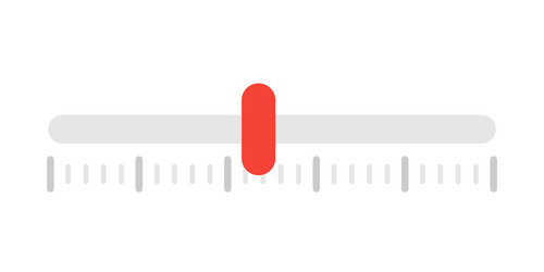 Horizontal indicator ruler bar icon scale meter vector