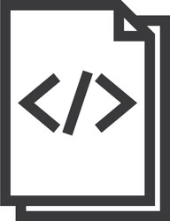 html document paper outline icon isolated note vector image