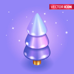 Set of 3d realistic plastic christmas trees Vector Image