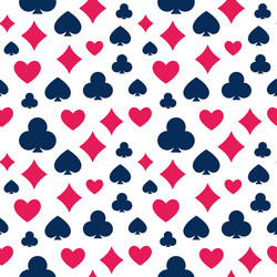 Seamless creative pattern with playing card suits Vector Image
