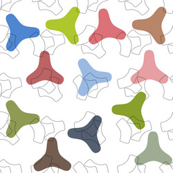 seamless line-art pattern on white background vector image