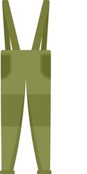 Fisherman long pants icon flat isolated vector