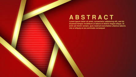 Layers overlap with glowing gold lines vector