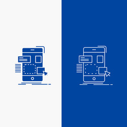 Mobile UI/UX Line Icons - Web & App vector