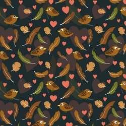 Feathered Bird Pattern vector image
