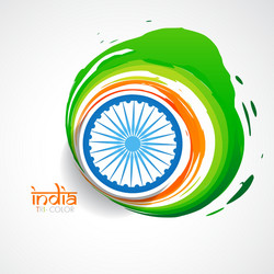 Indian flag in watercolor background Royalty Free Vector