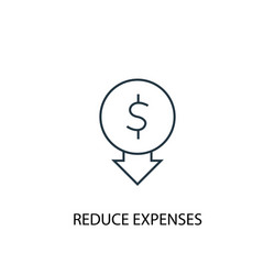 reduce expenses concept line icon simple element vector image