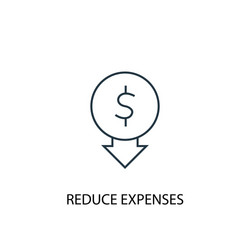 reduce expenses concept line icon simple element vector