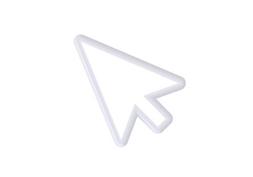 white 3d computer cursor arrow vector image