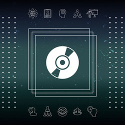 Cd dvd symbol icon Royalty Free Vector Image - VectorStock