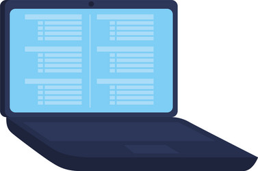 laptop computer with programming language vector image