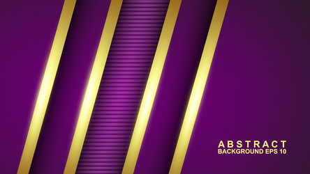 layers overlap with glowing gold lines vector image