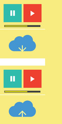 Cloud music download upload vector