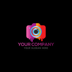 Creative colorful camera logo design symbol Vector Image
